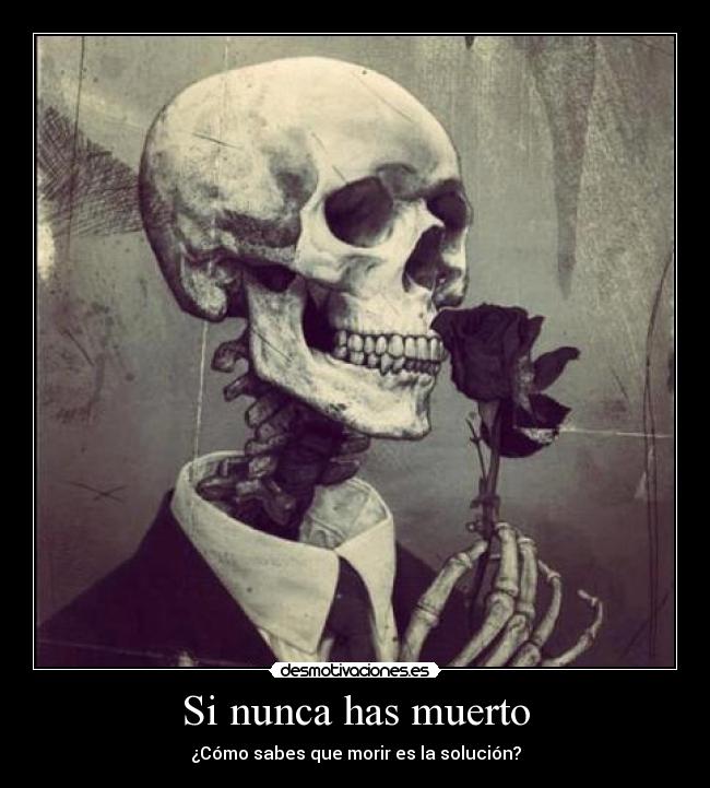 Si nunca has muerto - ¿Cómo sabes que morir es la solución?