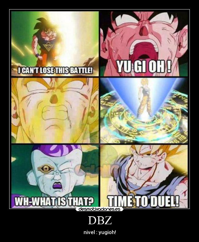 carteles dbz yugioh desmotivaciones