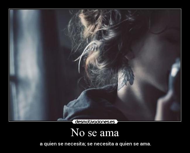 No se ama -