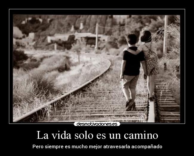 La vida solo es un camino - Pero siempre es mucho mejor atravesarla acompañado