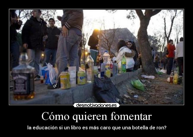 Cómo quieren fomentar - la educación si un libro es más caro que una botella de ron?