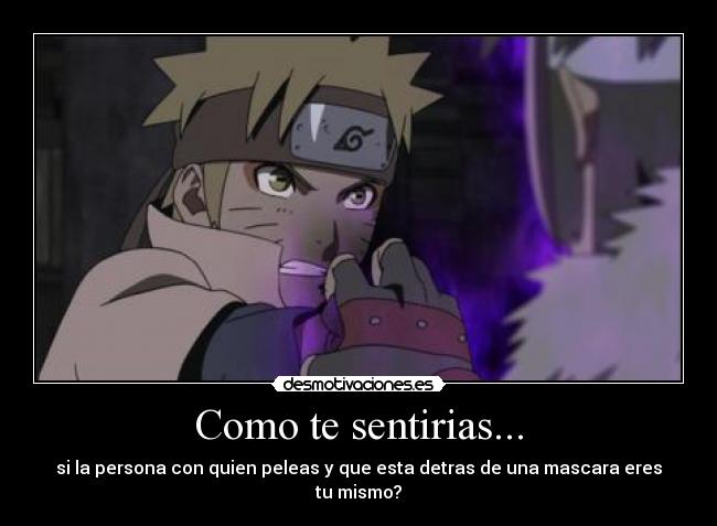 carteles naruto shippuden naruto uzumaki menma road ninja echos reales doppelganger mellizos desmotivaciones