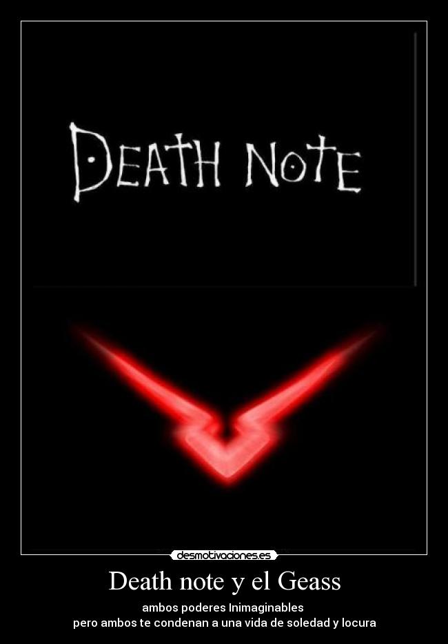 carteles animes deathnote codegeass desmotivaciones