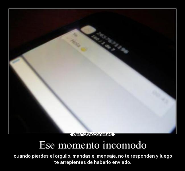 Ese momento incomodo -