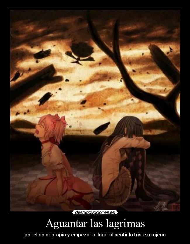 Aguantar las lagrimas -