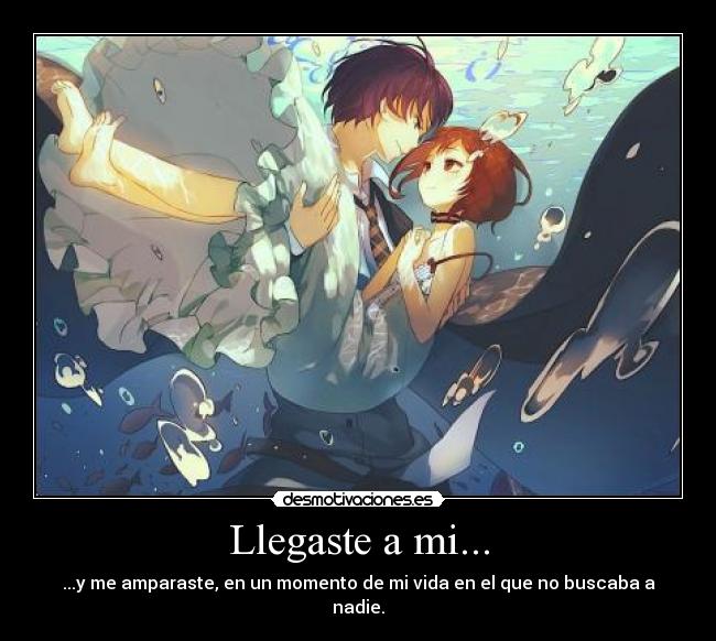 Llegaste a mi... -