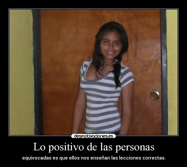 Lo positivo de las personas - 