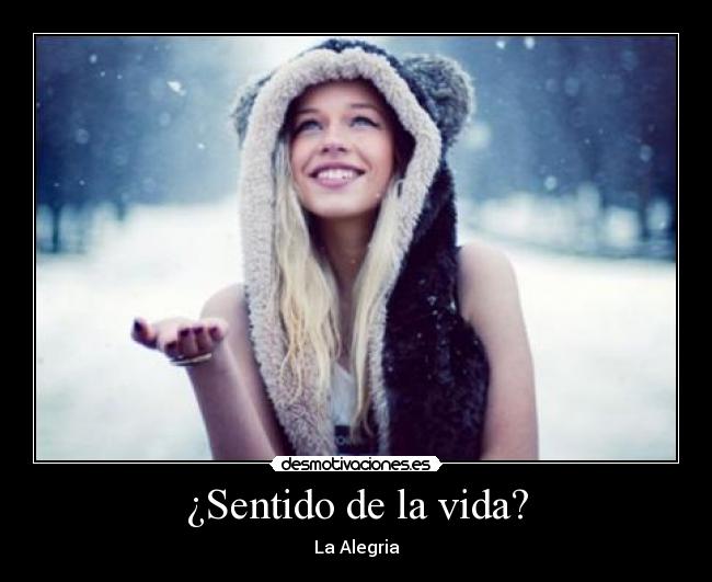 ¿Sentido de la vida? - La Alegria