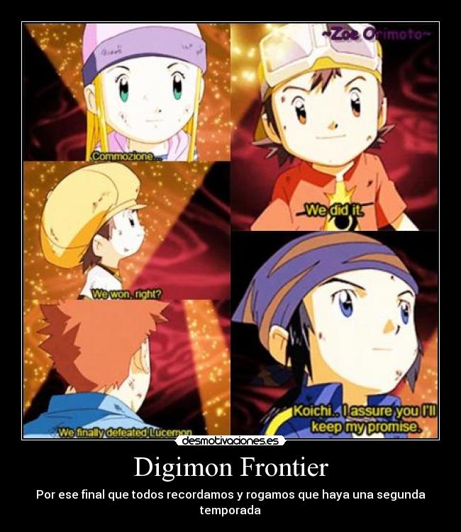 Digimon Frontier - Por ese final que todos recordamos y rogamos que haya una segunda temporada
