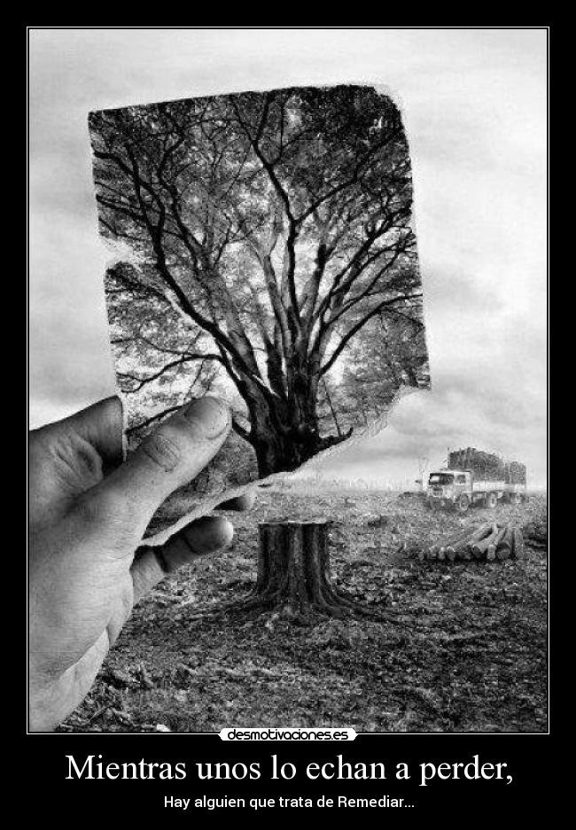 Mientras unos lo echan a perder, - Hay alguien que trata de Remediar...