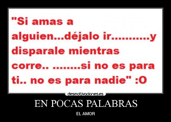 EN POCAS PALABRAS - EL AMOR