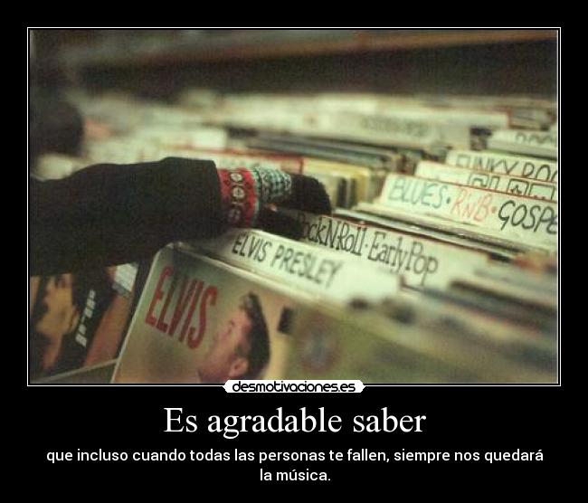 Es agradable saber -