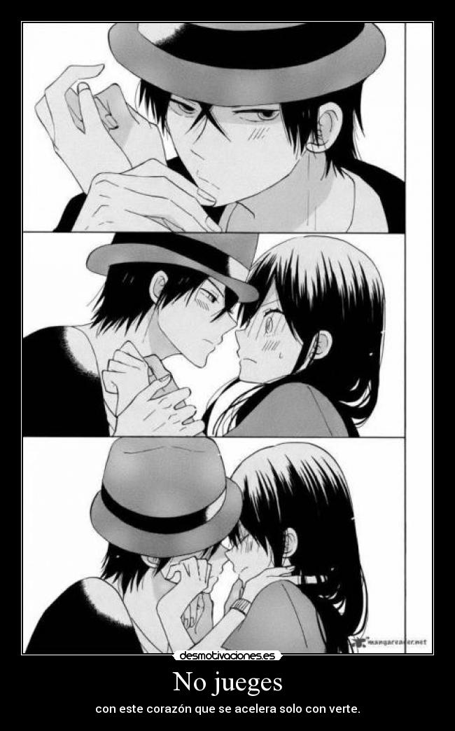 carteles corazon que acelera verte eres amor vida amo jueges con migo anime manga desmotivaciones