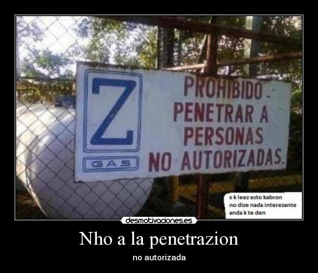 Nho a la penetrazion - no autorizada