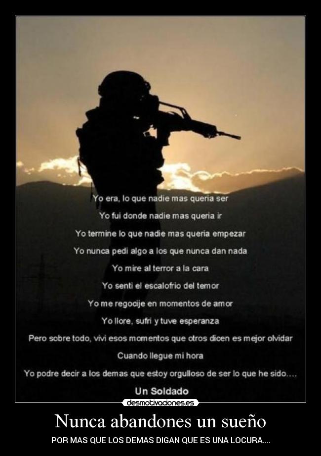 Nunca abandones un sueño -