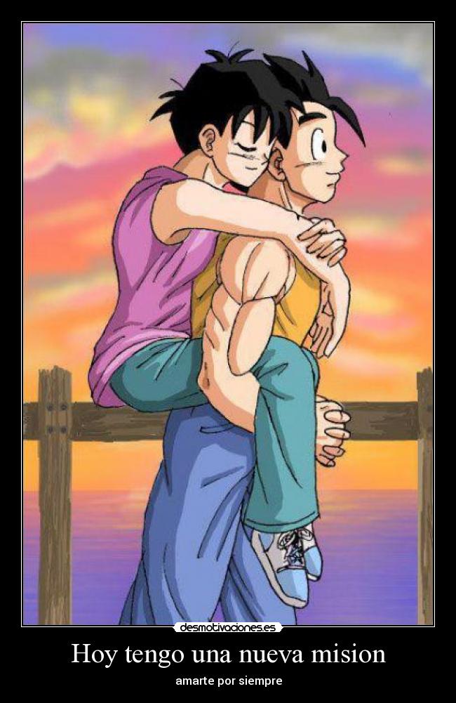 carteles animes gohan videl desmotivaciones