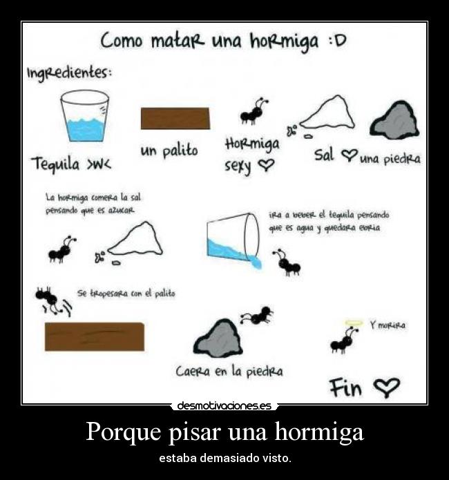 carteles hormiga desmotivaciones