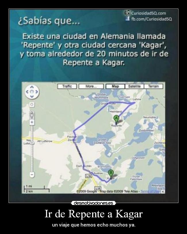 Ir de Repente a Kagar - un viaje que hemos echo muchos ya.