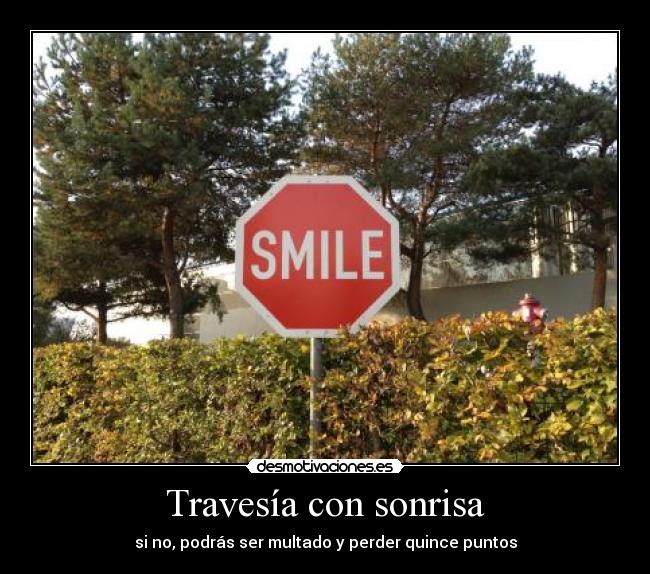 carteles sonrisa sonries multaran perderas puntos desmotivaciones