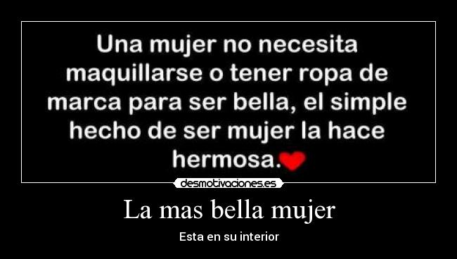 La mas bella mujer - Esta en su interior