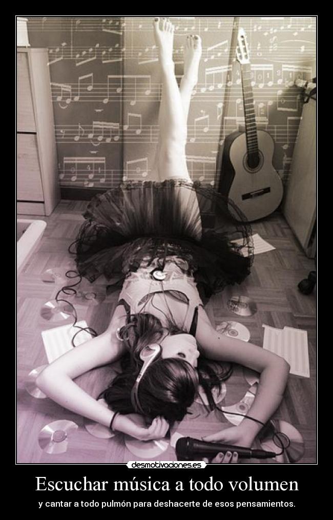 Escuchar música a todo volumen - 