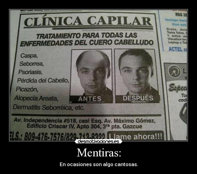 carteles mentiras sheldon cooper desmotivaciones