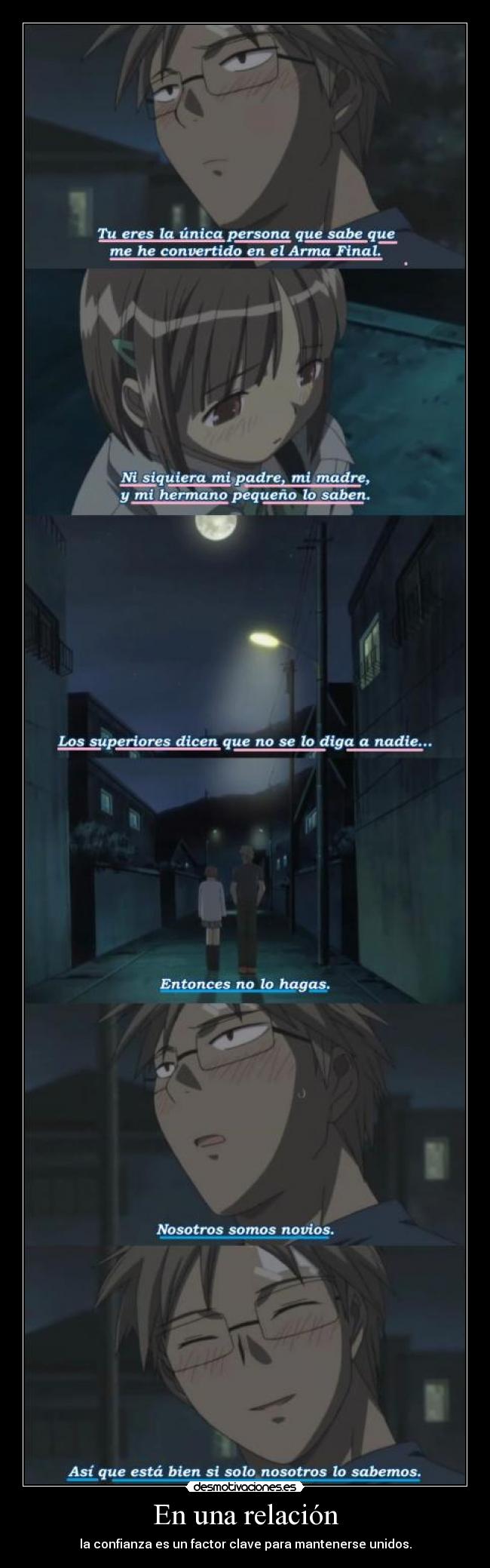 En una relación - la confianza es un factor clave para mantenerse unidos.