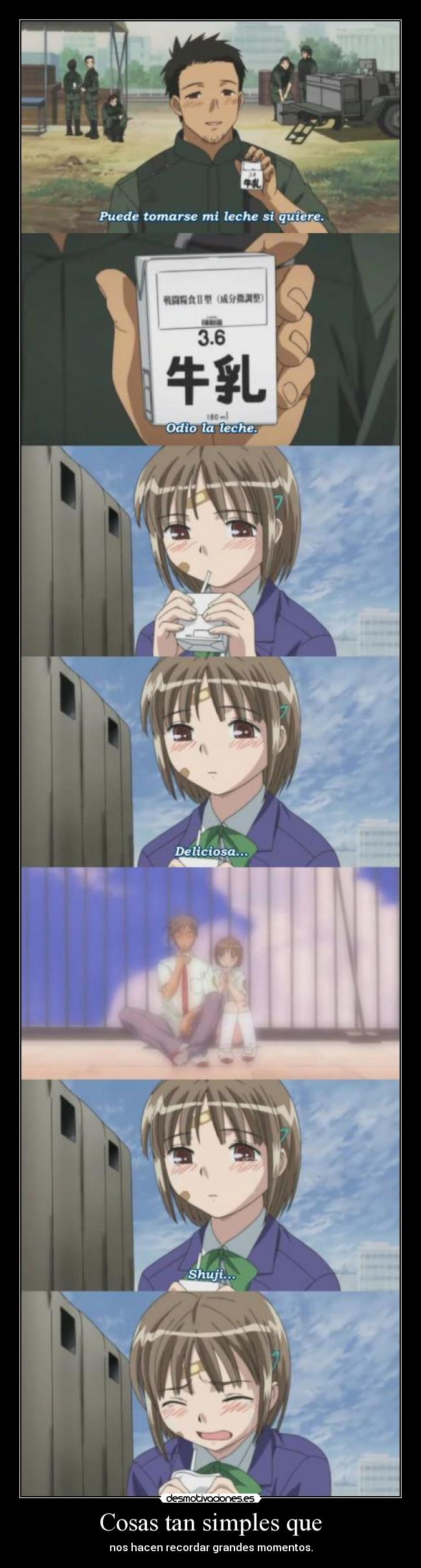 Cosas tan simples que - nos hacen recordar grandes momentos.