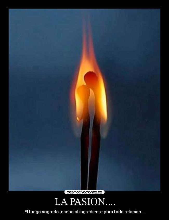 LA PASION.... - El fuego sagrado ,esencial ingrediente para toda relacion....