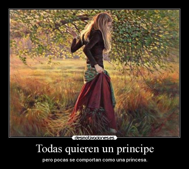 Todas quieren un principe - pero pocas se comportan como una princesa.