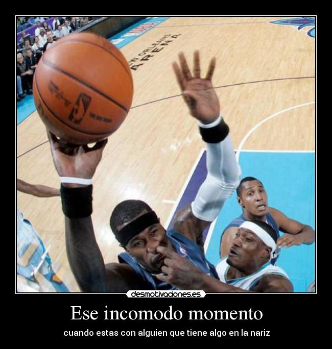 Ese incomodo momento - cuando estas con alguien que tiene algo en la nariz