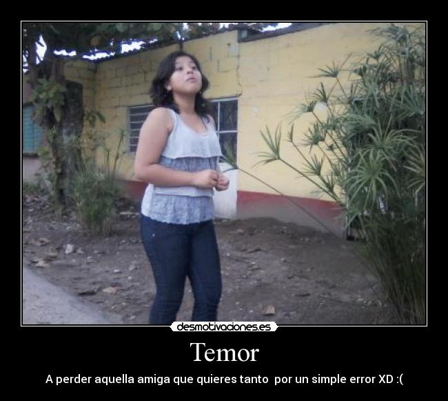 Temor - A perder aquella amiga que quieres tanto por un simple error XD :(