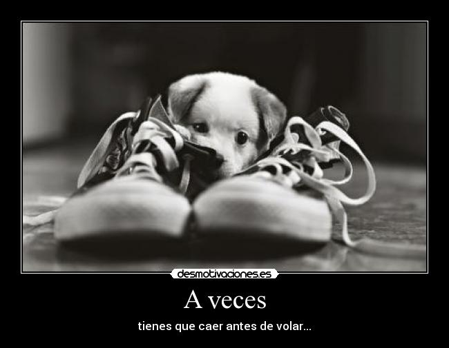 A veces - tienes que caer antes de volar...