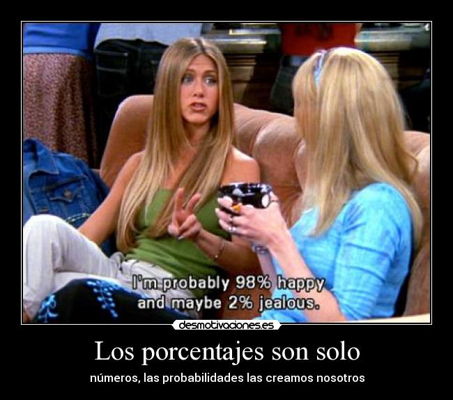 Los porcentajes son solo - números, las probabilidades las creamos nosotros