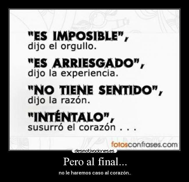 Pero al final... - 