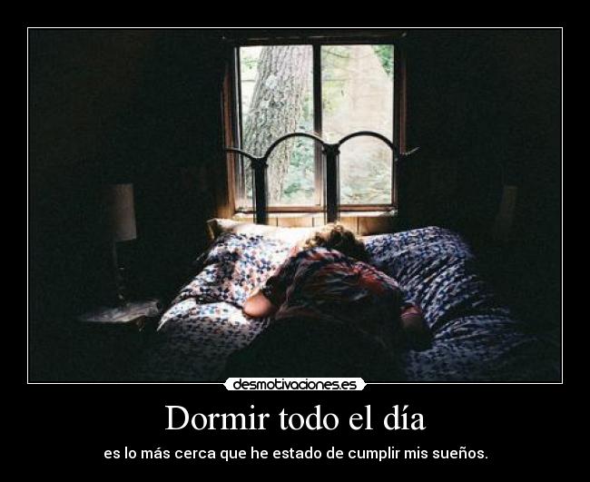 Dormir todo el día -