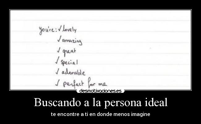 Buscando a la persona ideal -