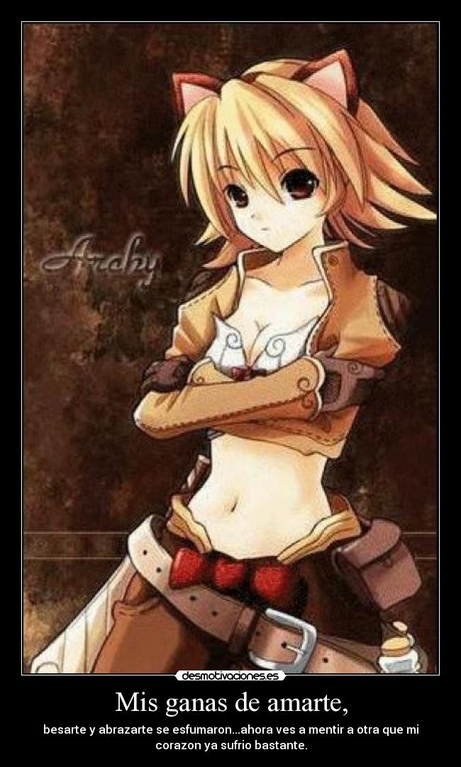 Mis ganas de amarte, - 