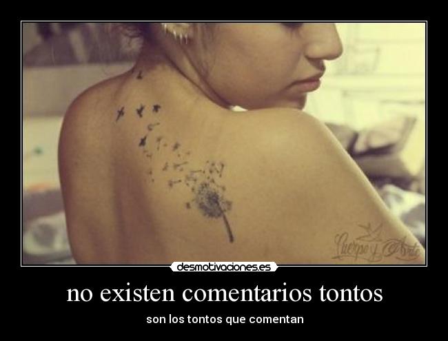 no existen comentarios tontos - son los tontos que comentan