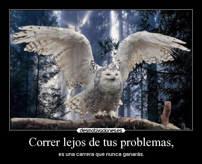 Correr lejos de tus problemas, - 