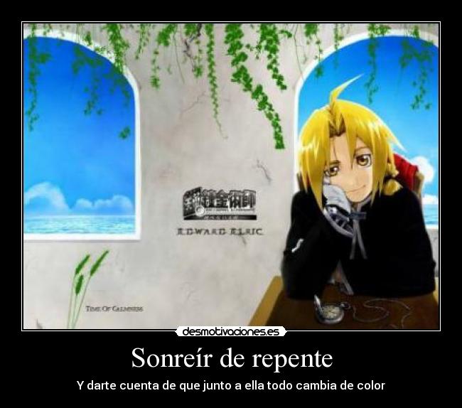 Sonreír de repente -