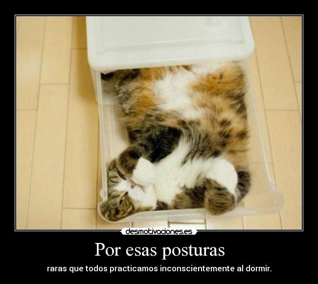 Por esas posturas -