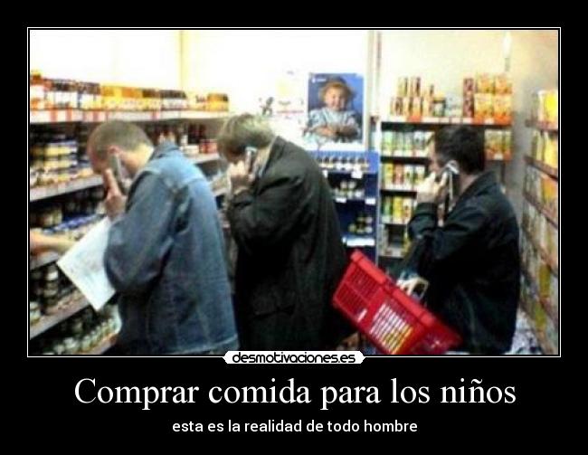 Comprar comida para los niños -