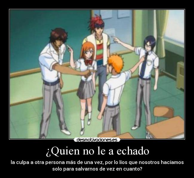 carteles anime manga otaku bleach breemkurosaki raptorhunters harukaze muwigaraklan ichigo renji orihime chad desmotivaciones