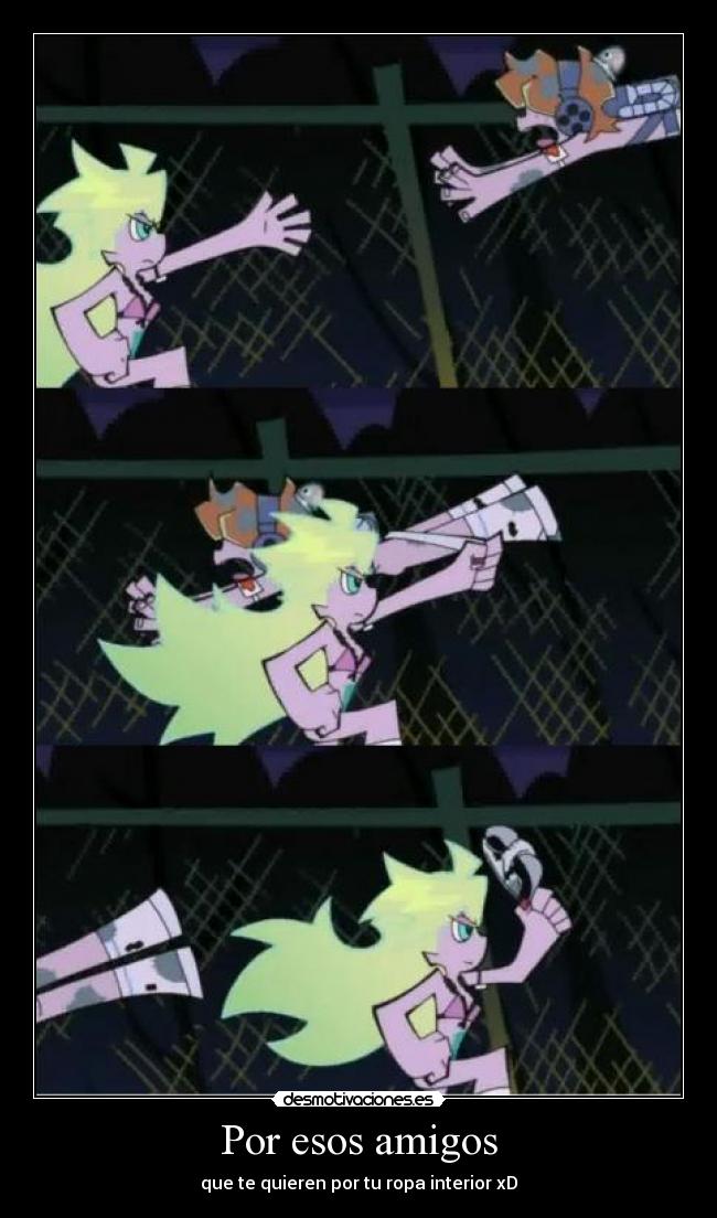 carteles amigos panty and stocking brief desmotivaciones