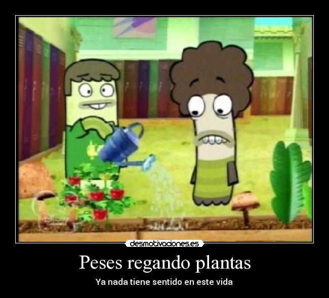 Peses regando plantas - 