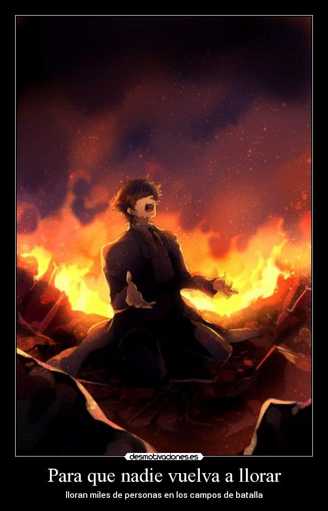 Para que nadie vuelva a llorar - lloran miles de personas en los campos de batalla