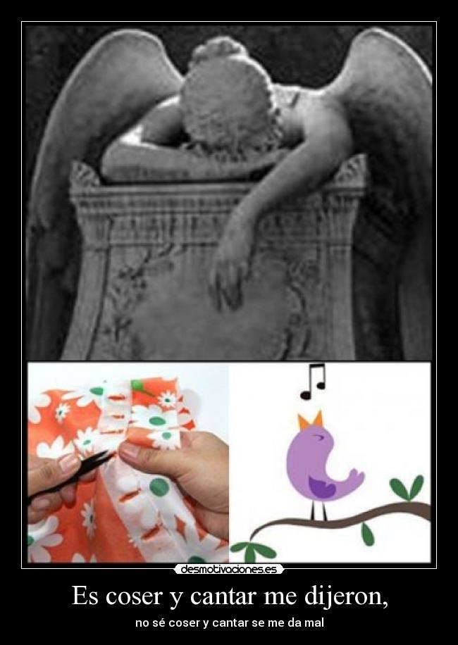 carteles miniyara14 desmotivaciones coser mal dijeron pajaro angel desmotivaciones
