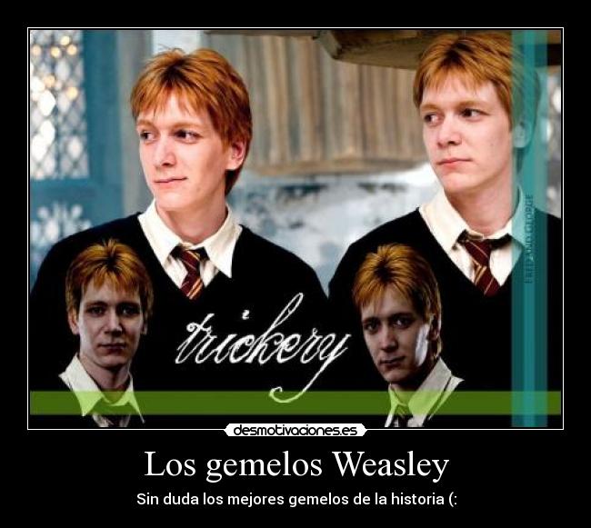 Los gemelos Weasley - Sin duda los mejores gemelos de la historia (: