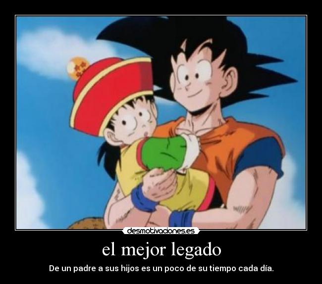 carteles goku and gohan desmotivaciones